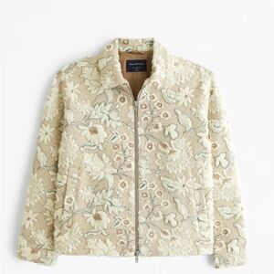 Abercrombie & Fitch Floral Sherpa Embroidered Men’s Jacket